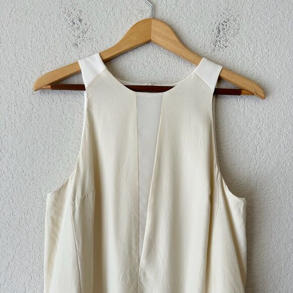NWOT RAG & BONE S/L Hi-Low Silk Asymmetrical Tank Top in Cream/White - Picture 2 of 9